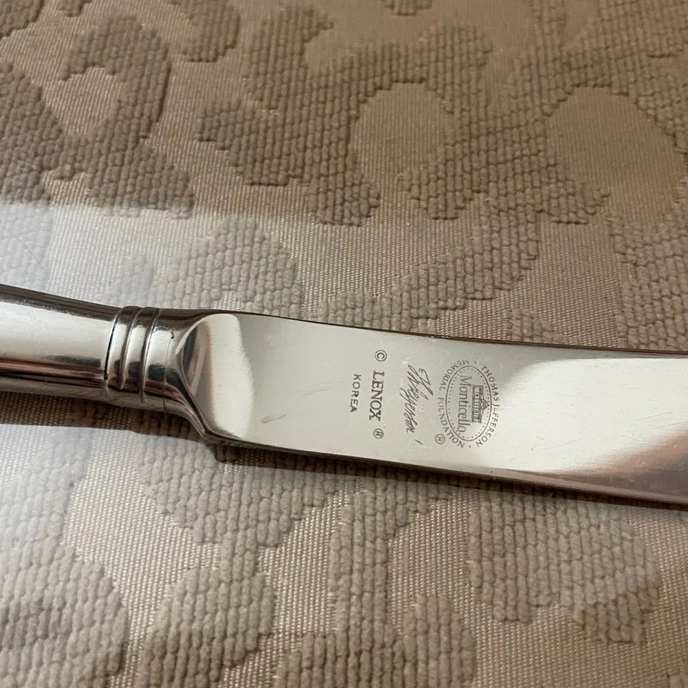 Lenox Monticello Jefferson Memorial Foundation Butter Spreader Stainless Steel